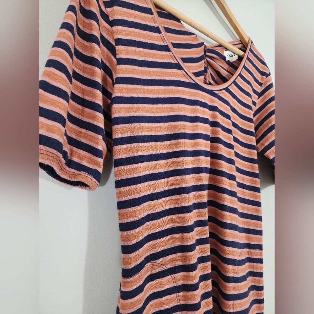 Pact stripe avery midi dress womens‎ S 100% organic cotton casual pockets comfy - Picture 4 of 11